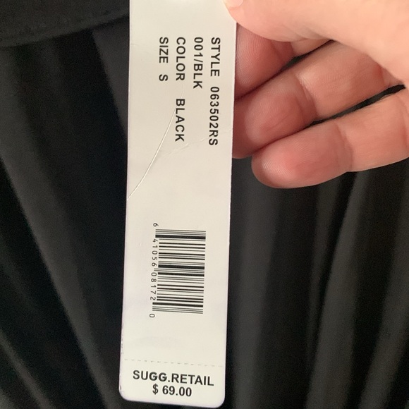 August Silk Options sz S pull on black skirt nwt minimalist - Picture 4 of 7